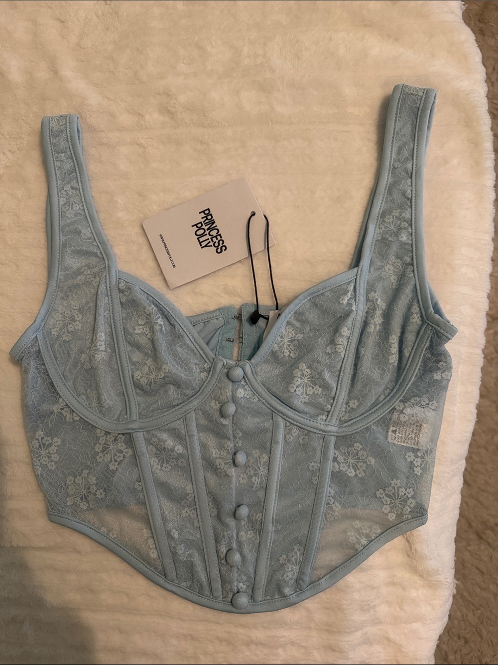 Princess Polly Vados BustierBaby Blue Top